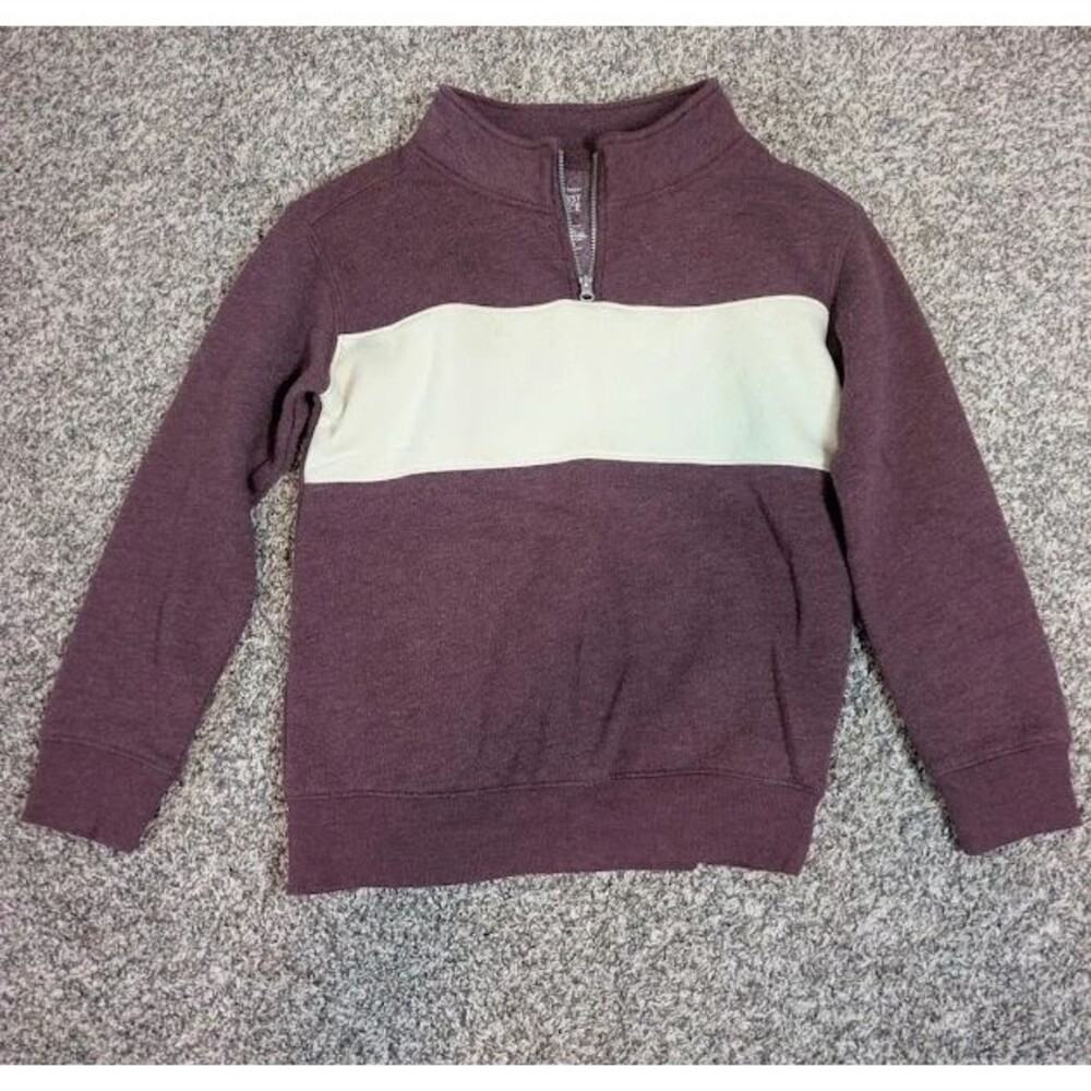 Jumping Beans Girls 8 Softest Fleece Purple Quarter Zip Sweatshirt